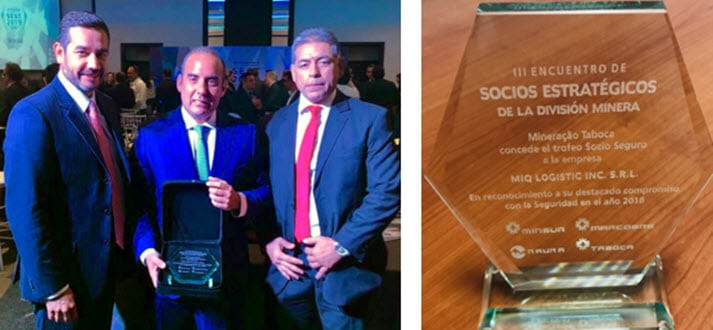 Juan Alonos and Award Side by Side for MIQcom